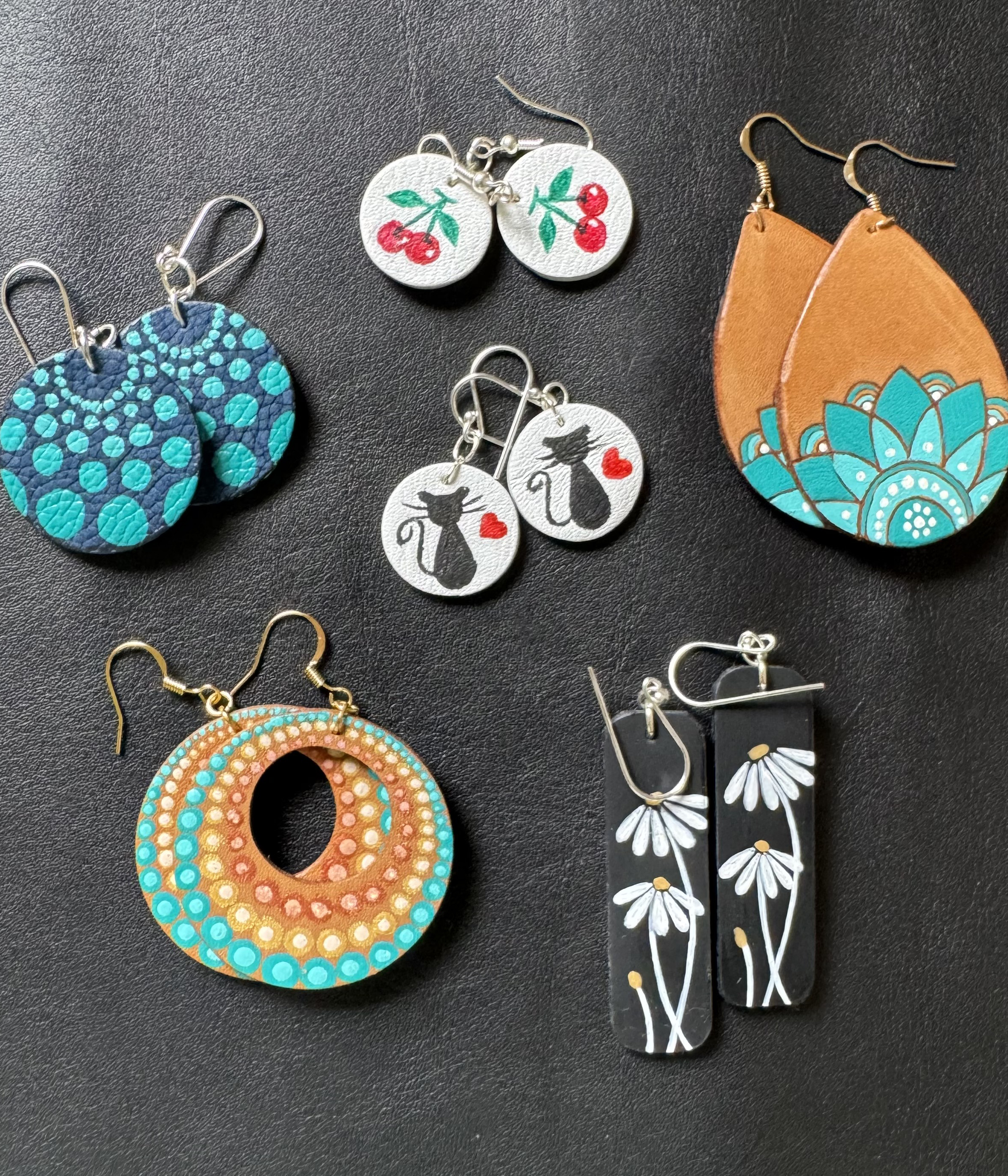 Leather earrings!